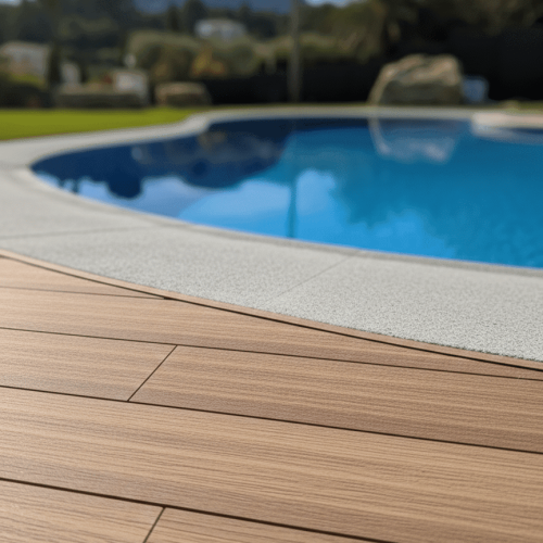 Planches de terrasse en aluminium Bellalumi effet bois